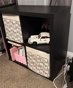 Black IKEA shelf unit