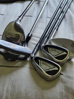 Cleveland Launcher Junior Golf 5/6 & 7/8 Irons & CG Junior Sand Wedge - Putter,  Wood RH