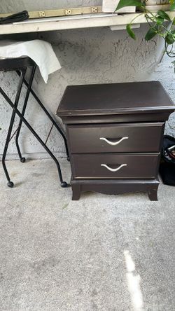 Dark Brown Dresser 2 Drawers 