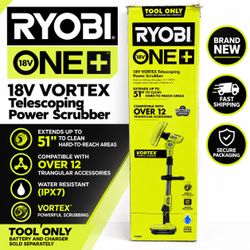 RYOBI ONE+ 18V VORTEX Telescoping Power Scrubber P4500 (Tool Only )NEW