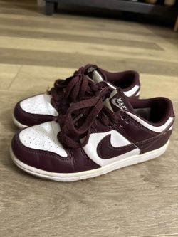 Nike Dunk Low Maroon and White Sneakers