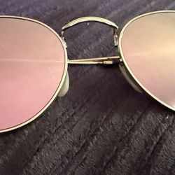 Ray-Ban RB3447-n ROUND METAL Sunglasses With Rose Color Lense