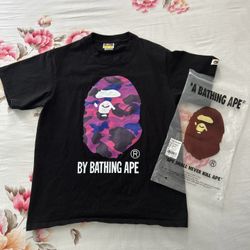 Bape Tee Purple And Black 