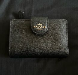Coach Black Leather Bifold Wallet
