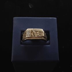 Men's Ring - Yellow Gold 10k (.417) 4.2 grams Size 10