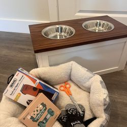 Dog Food Bowl With Storage 