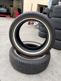 Vogue Tyre 235/55R20 White and Gold Stripe Tires