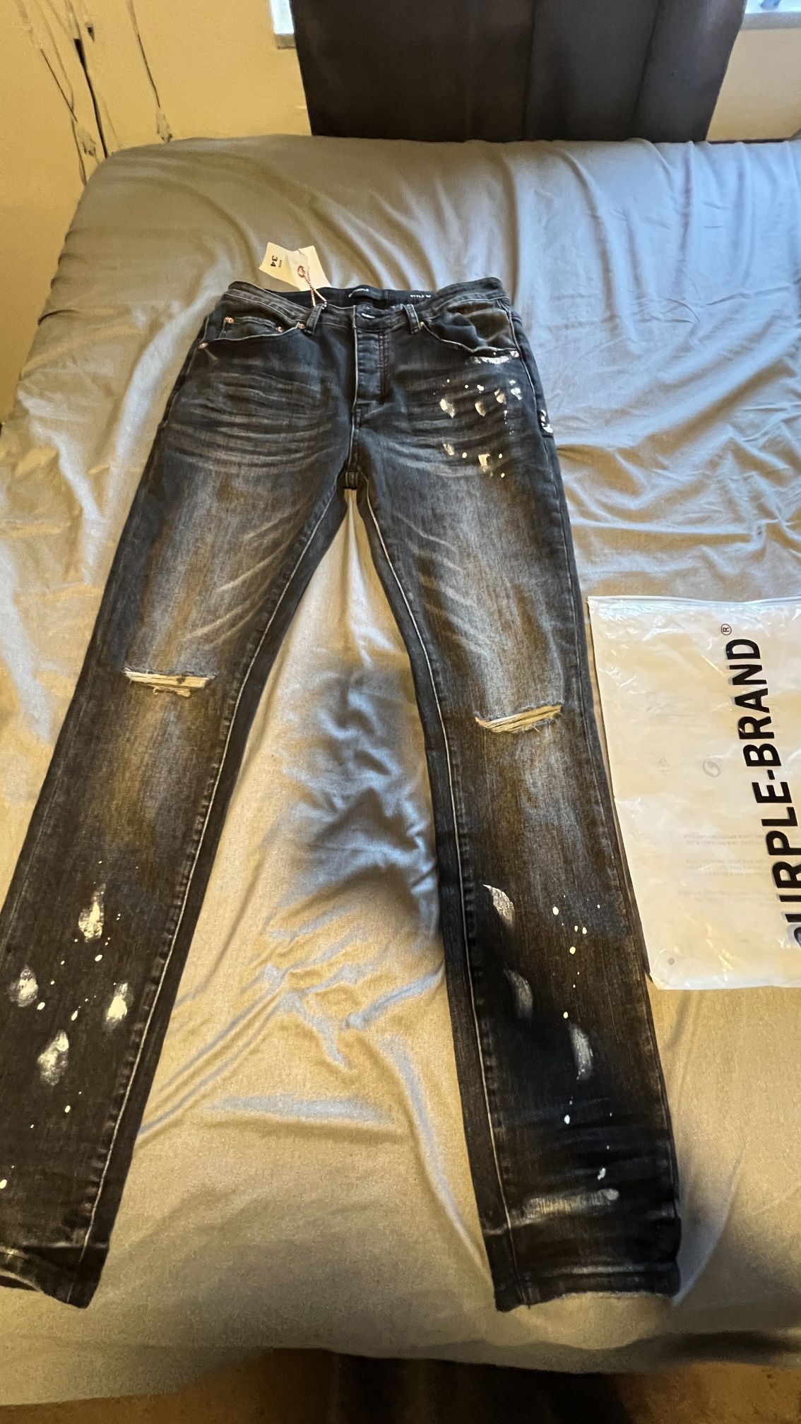 Purple jeans