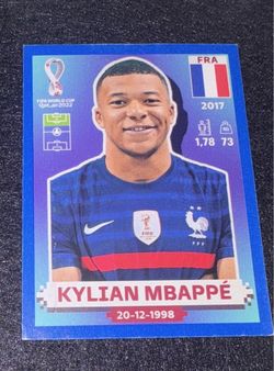 World Cup 2022 Mbappe blue background card