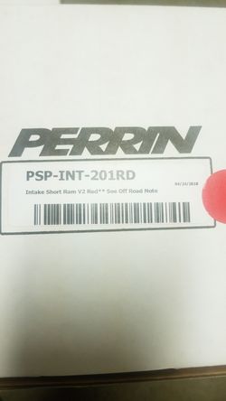 Perrin intake red subaru 02-07 wrx/sti