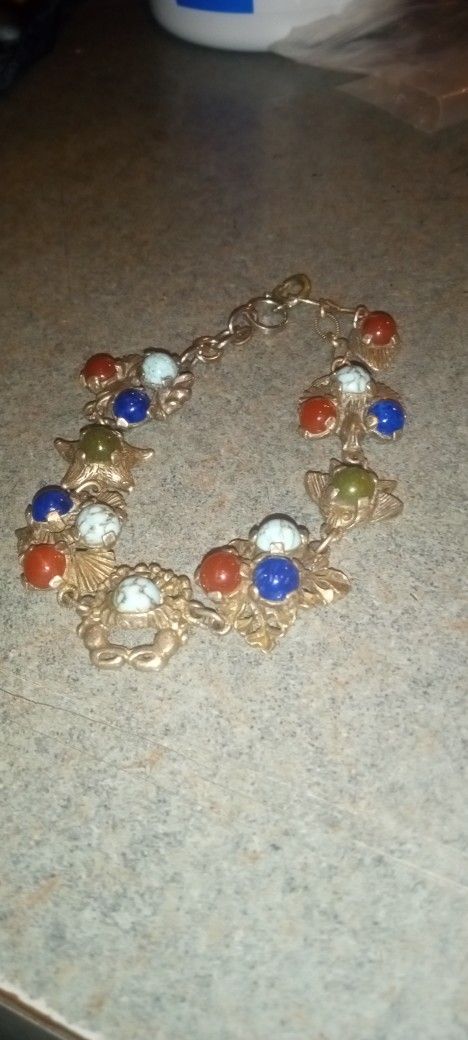 Mirage Bracelet W Lapis/Turquoise And Carnielian