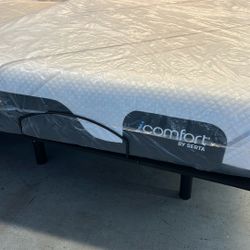 Queen Mattress Serta 🌙 iComfort W/ Saatva Adjustable Base ONSALENOW‼️💤