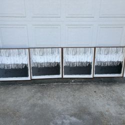 (4) Matching Framed Art Decor ( All For One Total Price ) Reduced For Fast Sale👍👍 !! 22 “ X 22” ( FIRST COME FIRST SERVE )