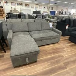 Ashley Brand Gray Sofa Sleeper With Storage 
