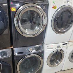 Samsung Front Loading Washer And Stackable Gas Dryer Set 