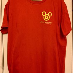 Disney Parks Shirt Men Large Lunar New Year Red T-Shirt