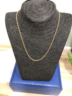 18” rope necklace 14k gold