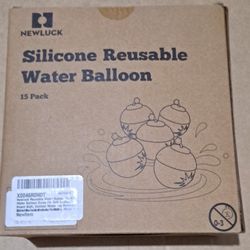 Newluck 15 PCS Reusable Water Balloon for Kid, Water Balloon Quick Fill Self Sealing for Pool Beach Bath, Outdoor Water Toy Refillable Water Balloon