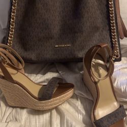 Mk Purse And Matching Wedges 