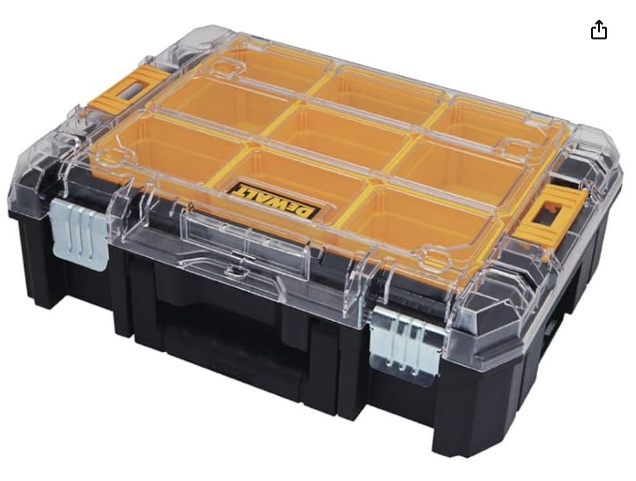DEWALT TSTAK Tool Organizer, Small Parts Tool Box with Removable Compartments (DWST17805)