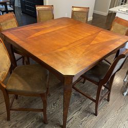 Kitchen Table And Six Chairs-Pub Height