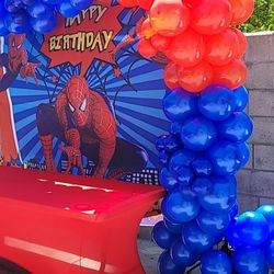 Spiderman Balloon Garland/ Globos
