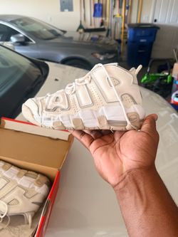 Nike Air More Uptempo Cream/White  5Y