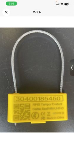 700pcs Yellow HM-UHF-C RFID Tamper Evident Mechanical Cable Seal ISO17712