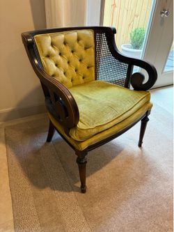 Vintage velvet armchair