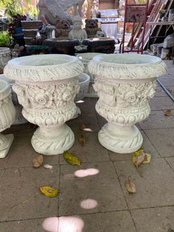 Set de 2 macetas De Cemento