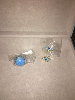 Gold and turquoise set (Egyptian eye earrings)