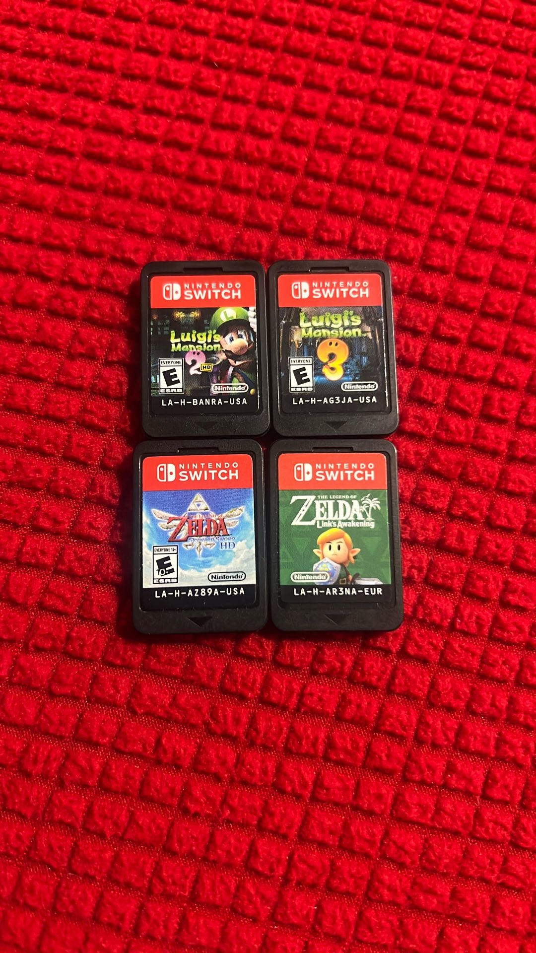 Nintendo Switch Games. Luigi’s Mansion 2,3. Zelda Skyward Sword, Links Awakening. All 4 For $160