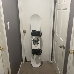Snowboard with Bindings - Size 156cm