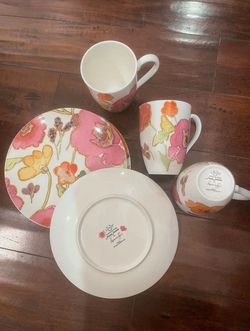 Lenox Flora Fusion 9” Plate and Mug Set Of 3