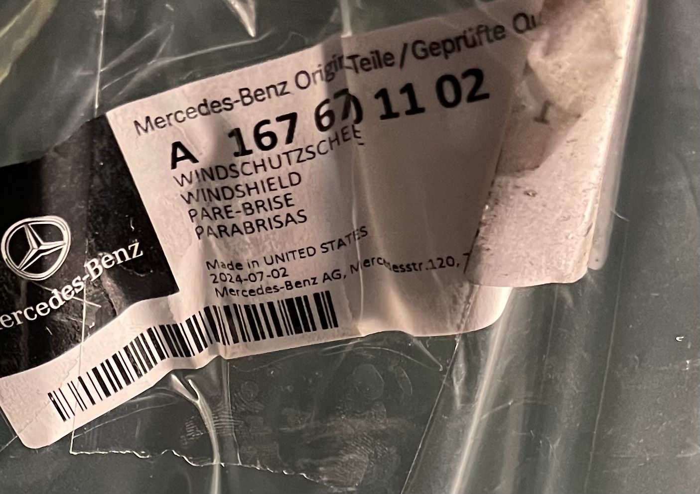 MERCEDES OEM 20-23 GLE350 Windshield Glass-Windshield 1(contact info removed)02