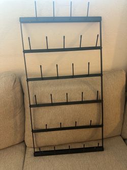Coffee Mug Holder Rack – Black Metal Wall Organizer