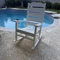 🪑🤍 New - POLYWOOD Oakport Rocking Chair – White 🤍🪑