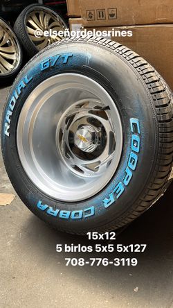 15x12 Rines anchos 5 birlos 295/50r15 Llanta Cooper Todo Nuevo