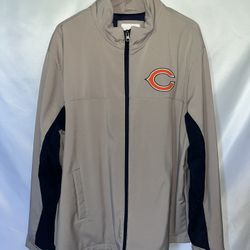 Chicago Bears Jacket - Beige & Navy Blue 