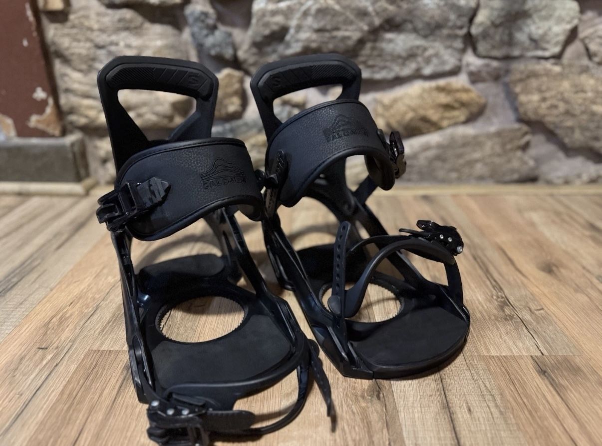 Black Salomon Snowboard Bindings Size Large