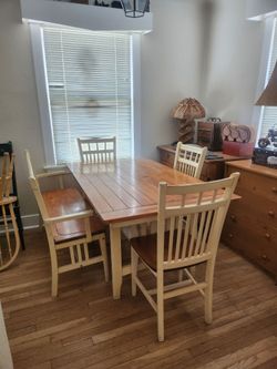 Farmhouse dining table with bench  seat