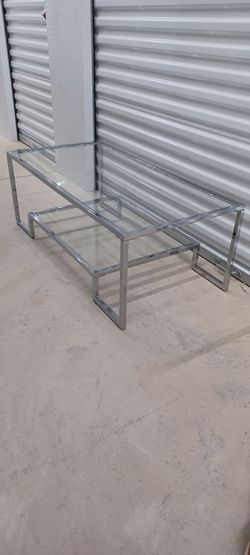 MID CENTURY CROME/GLASS Cocktail Table
