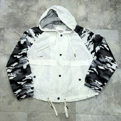 #10353-9 🔥Zip-Up Hooded Jacket Women's,S,White.