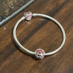 Spider-Man Marvel X Pandora Bangle Bracelet With Charm