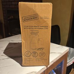 Maintenance Warehouse 113744 Model US-MW3-44 Garbage Disposal; 1/3 Horsepower; Installed Power Cord; 2600 RPM Motor; Stainless Steel Impellers; Remova