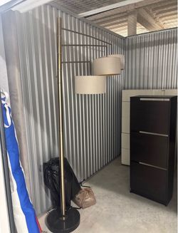 3-Light Floor Lamp with Marble Base