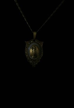 Virgin Mary pendant 10k chain gold plated pendant