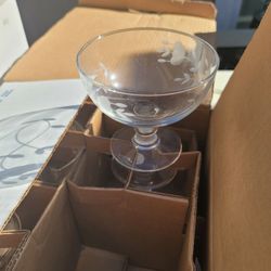 Princess House 4 Set Crystal Dessert Cups