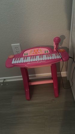 Kids Pink Electronic Keyboard with Microphone