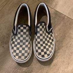 Checkered vans Youth Sz 2